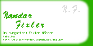 nandor fixler business card